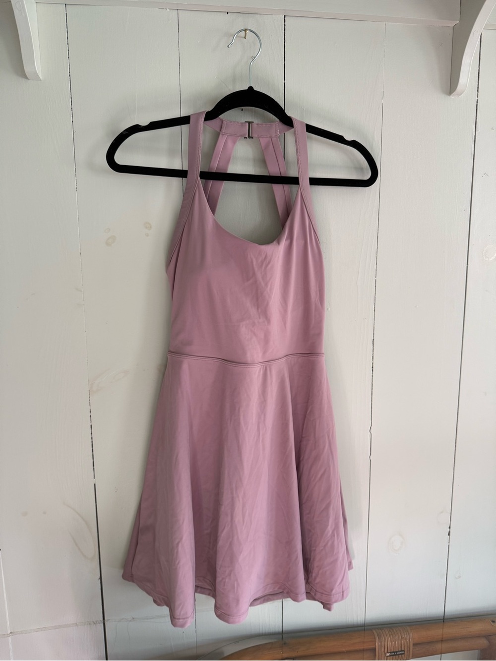 Women’s Athletic Dress Tennis Dress Twist Back Open Back Built In Bra Pink M